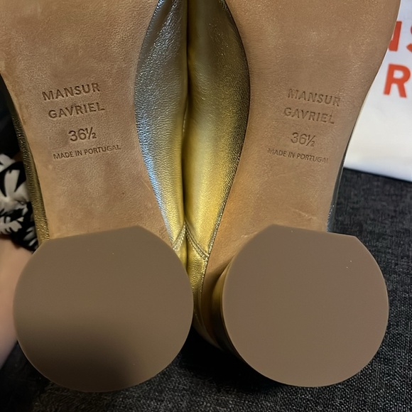 Mansur Gavriel gold pumps size 6 - Picture 4 of 9